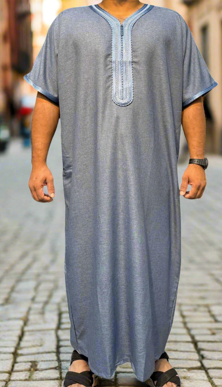 DBOSS Men's Moroccan Dejellaba Kaftan Jalabiya - MK25 DBOSS Men's Moroccan Dejellaba Kaftan Jalabiya - MK25