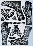Henna Tattoo Stencil, Mehndi Stickers PK-1388 - TUZZUT Qatar Online Shopping
