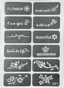 Henna Tattoo Stencil, Mehndi Stickers PK-1181 - TUZZUT Qatar Online Shopping