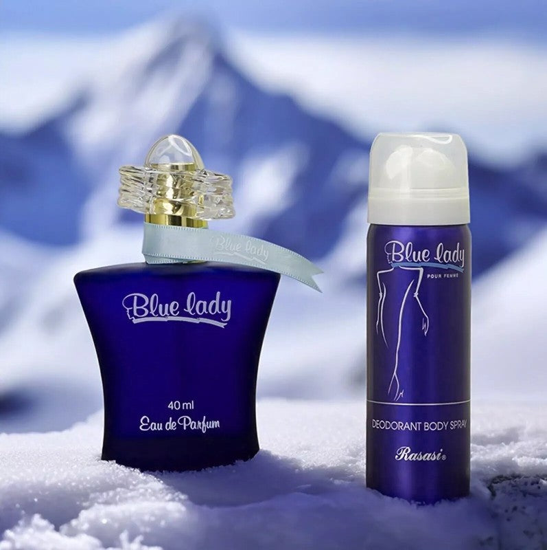 Rasasi Blue Lady EDP With Deo Spray 40 ml Rasasi Blue Lady EDP With Deo Spray 40 ml