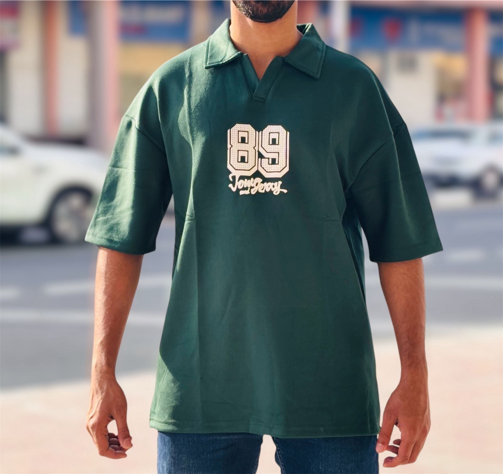JAX Men's Collar Printed Short Sleeve T-shirt SA-5061 JAX Men's Collar Printed Short Sleeve T-shirt SA-5061