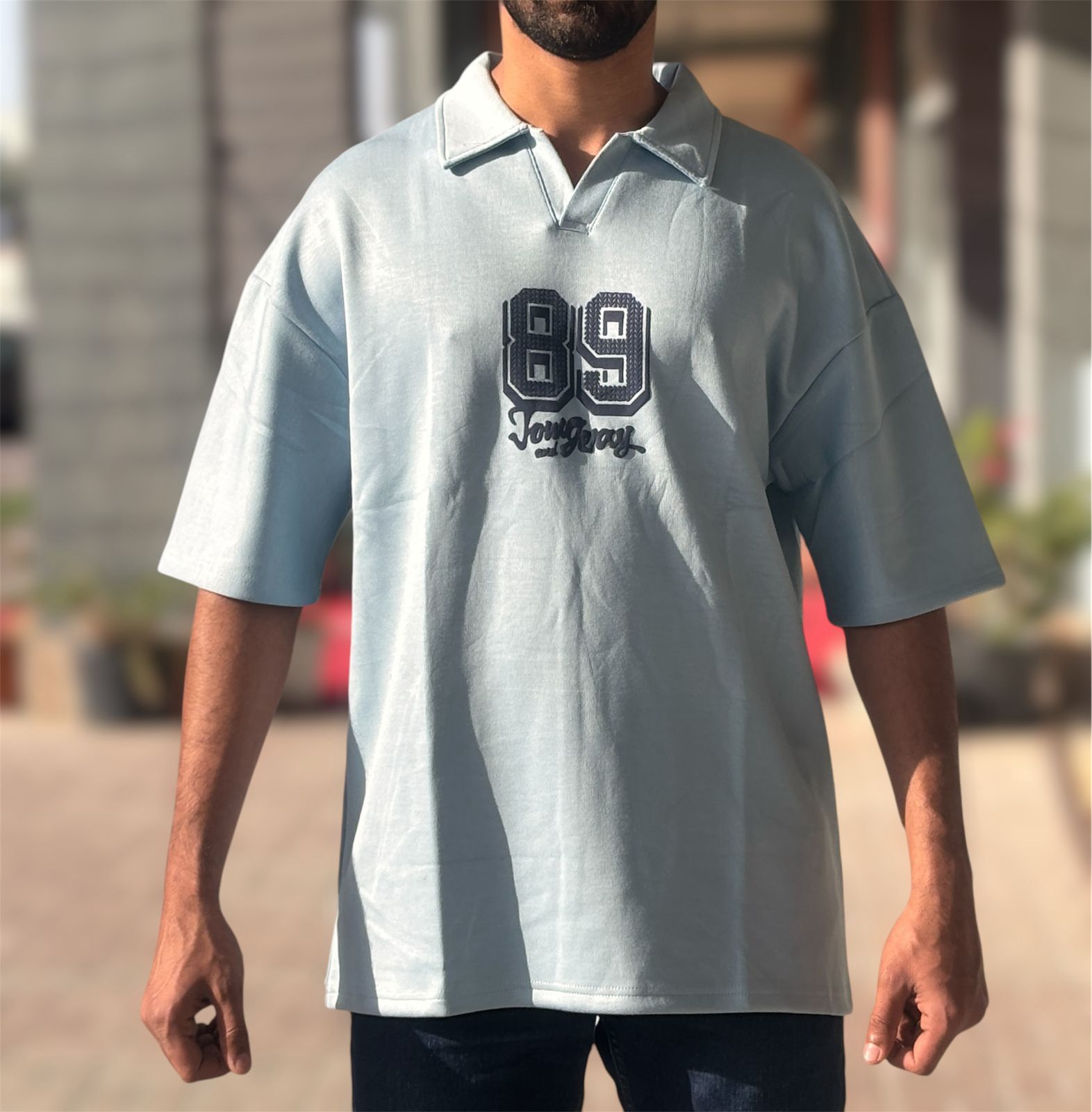JAX Men's Collar Printed Short Sleeve T-shirt SA-5061 JAX Men's Collar Printed Short Sleeve T-shirt SA-5061