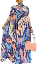 Women Maxi Dress Kaftans Long Sleeve Party Dresses S4575745 M - TUZZUT Qatar Online Shopping
