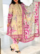 Women Fashion Viscose Kurta Pant Dupatta Set AK-583 - TUZZUT Qatar Online Shopping