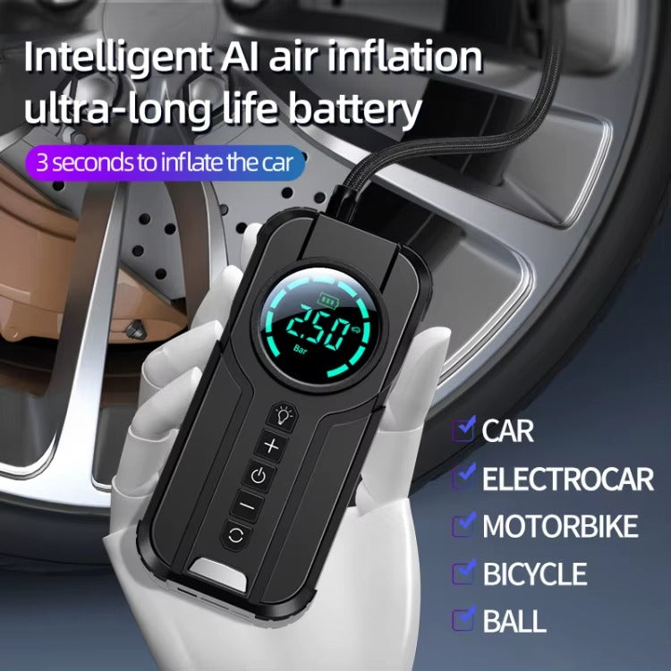 LED Digital Display Wireless Portable Air Pump Inflator YX1819 LED Digital Display Wireless Portable Air Pump Inflator YX1819
