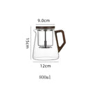 One Click Tea Separation Filtration Glass Manual Teapot Set 800ml RS318 - TUZZUT Qatar Online Shopping