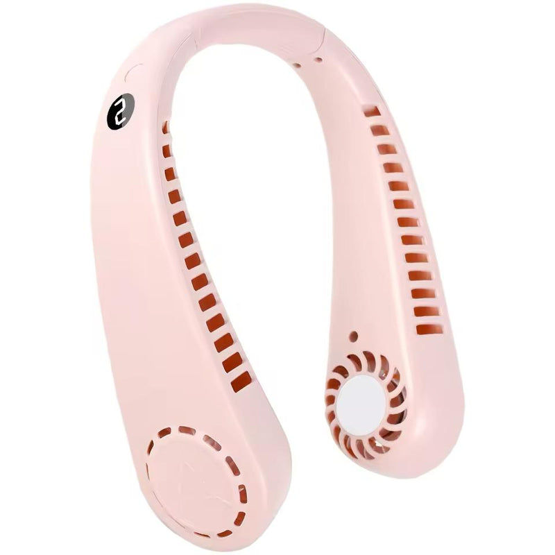 Mini LED Digital Display Bladeless Neck Fan 112256 - TUZZUT Qatar Online Shopping