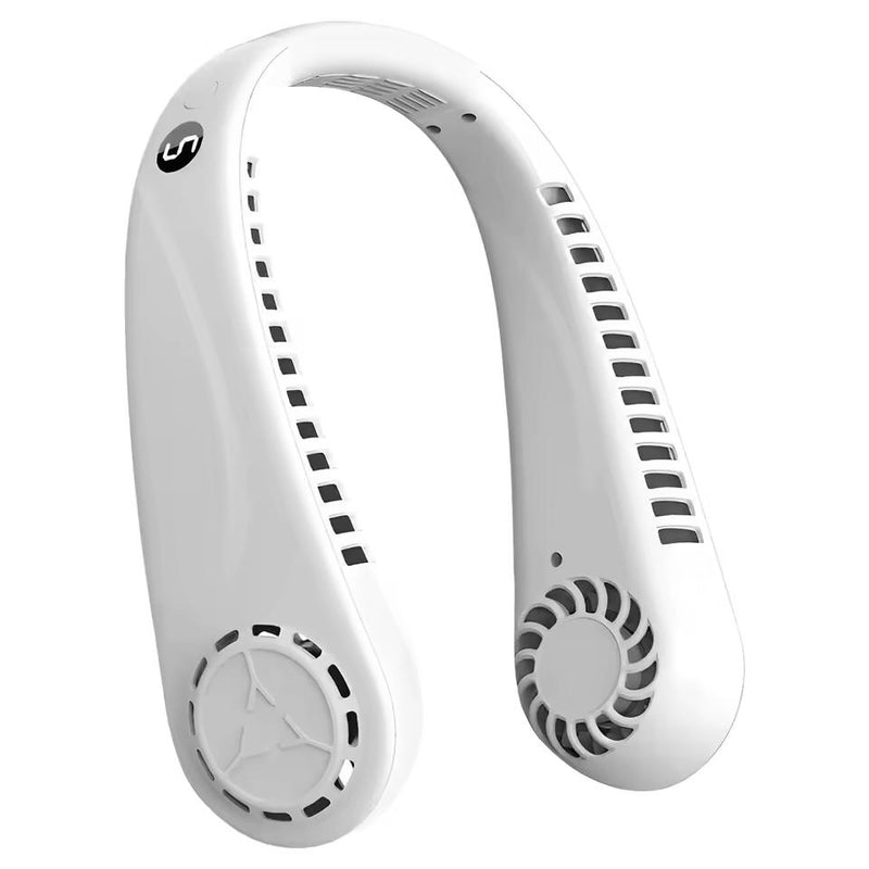 Mini LED Digital Display Bladeless Neck Fan 112256 - TUZZUT Qatar Online Shopping