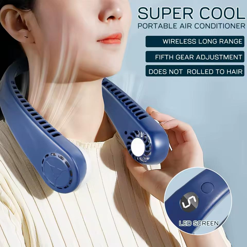 Mini LED Digital Display Bladeless Neck Fan 112256 Mini LED Digital Display Bladeless Neck Fan 112256