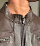 Premium Quality Men's Genuine Leather Jacket Coat - TUZZUT Qatar Online Shopping