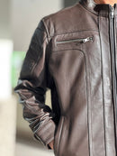 Premium Quality Men's Genuine Leather Jacket Coat - TUZZUT Qatar Online Shopping