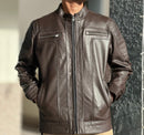 Premium Quality Men's Genuine Leather Jacket Coat - TUZZUT Qatar Online Shopping