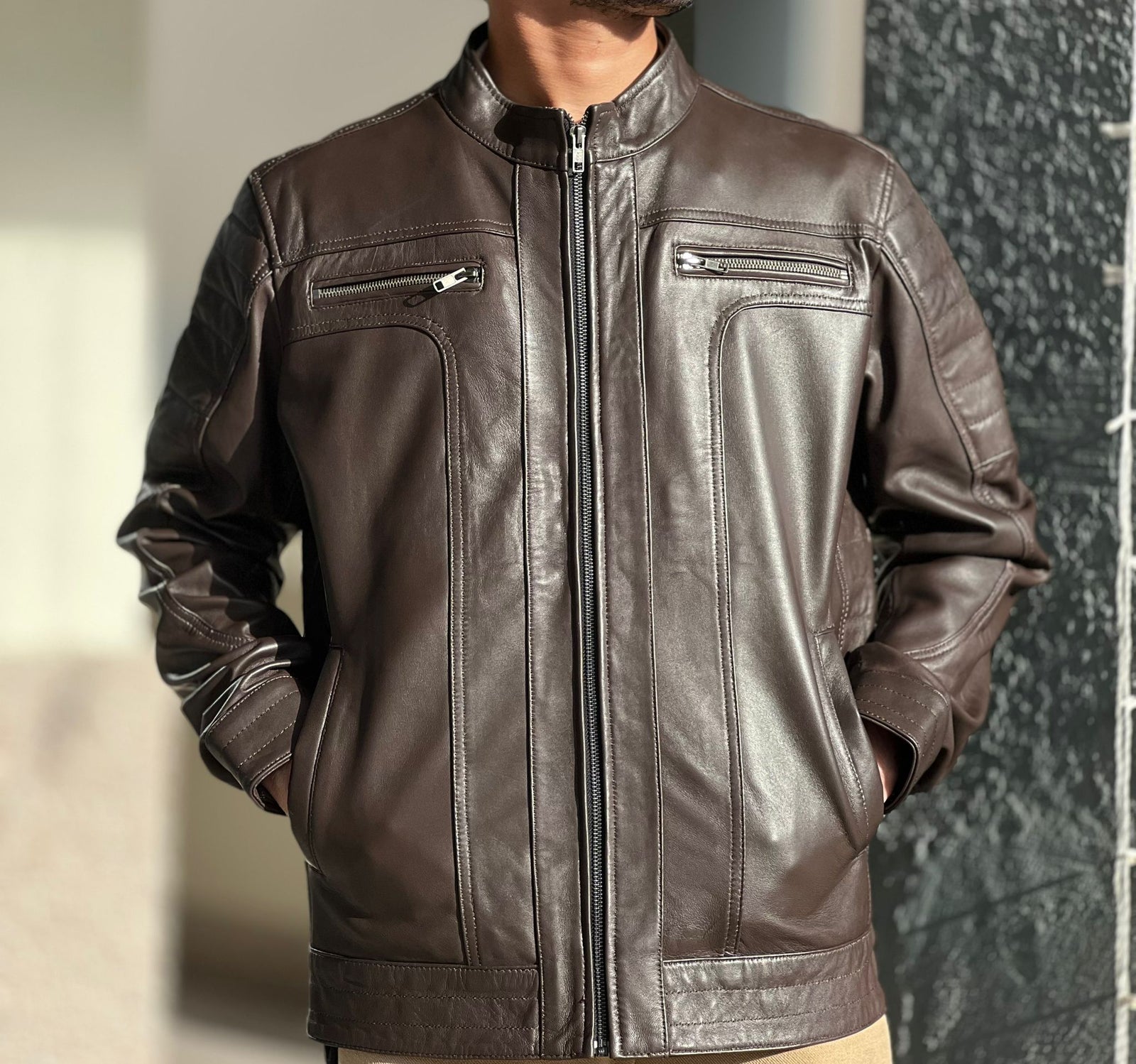 Premium Quality Men's Genuine Leather Jacket Coat Premium Quality Men's Genuine Leather Jacket Coat
