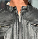 Premium Quality Men's Genuine Leather Jacket Coat - TUZZUT Qatar Online Shopping