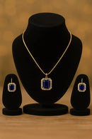 Crystal Necklace Earrings Ring Set For Women JS933