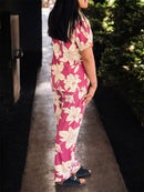 Halwan High Fashion 2 Pcs Floral Print Pyjama Set HP220-2 - TUZZUT Qatar Online Shopping