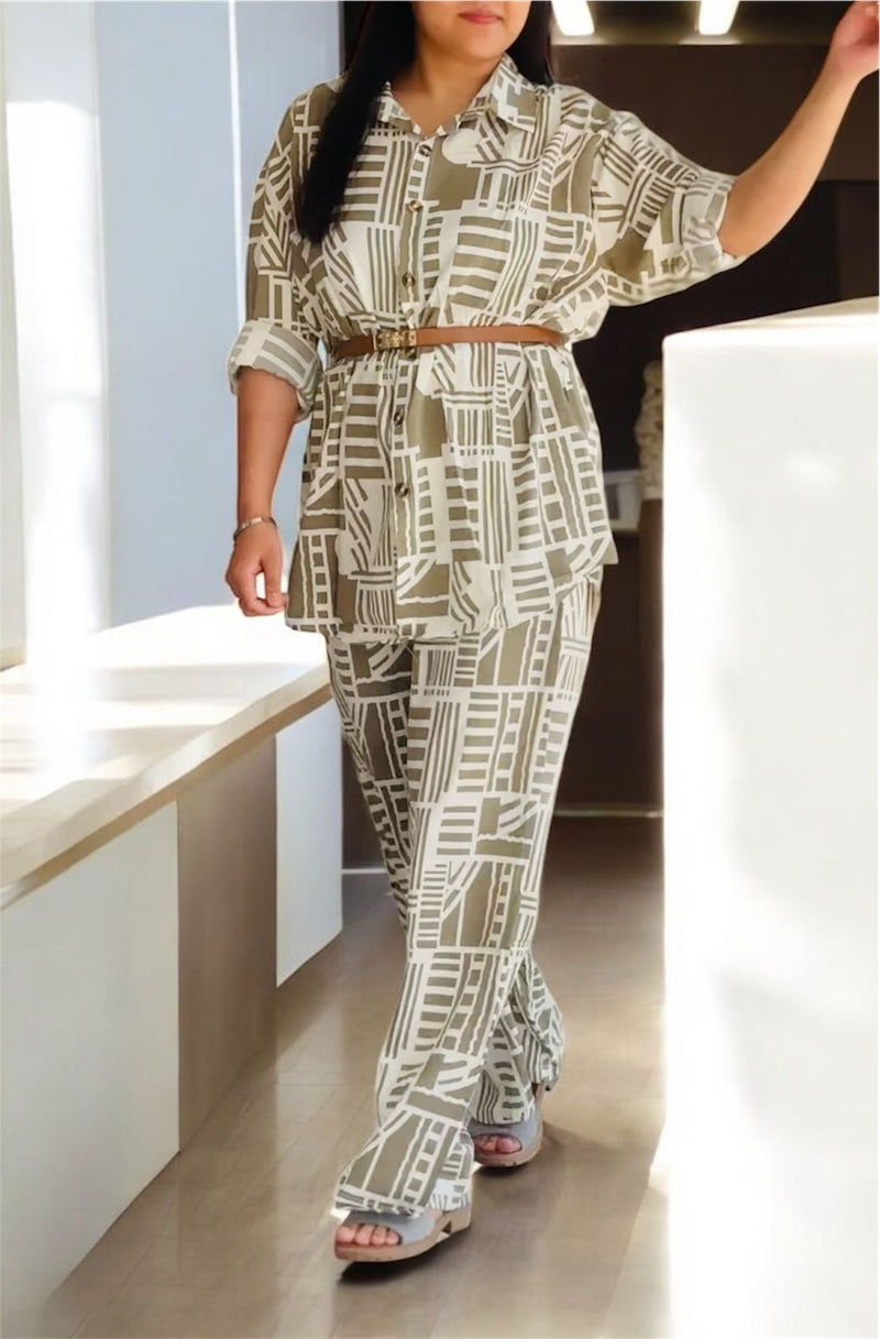 Billy Max 2 Pcs Patterned Full Sleeve Top And Pant Set T-126 - TUZZUT Qatar Online Shopping