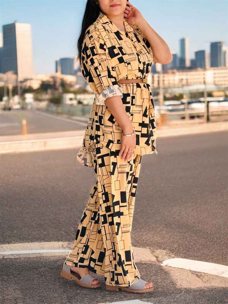 Billy Max 2 Pcs Patterned Full Sleeve Top And Pant Set T-126 - TUZZUT Qatar Online Shopping