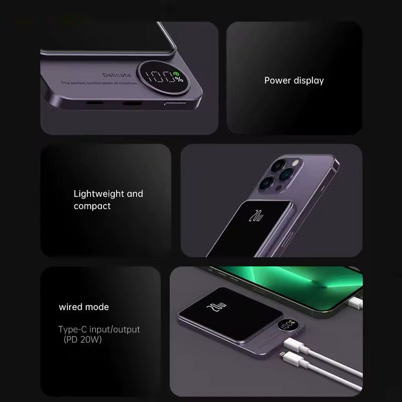 Magnetic Wireless Power Bank Q9 20W - TUZZUT Qatar Online Shopping