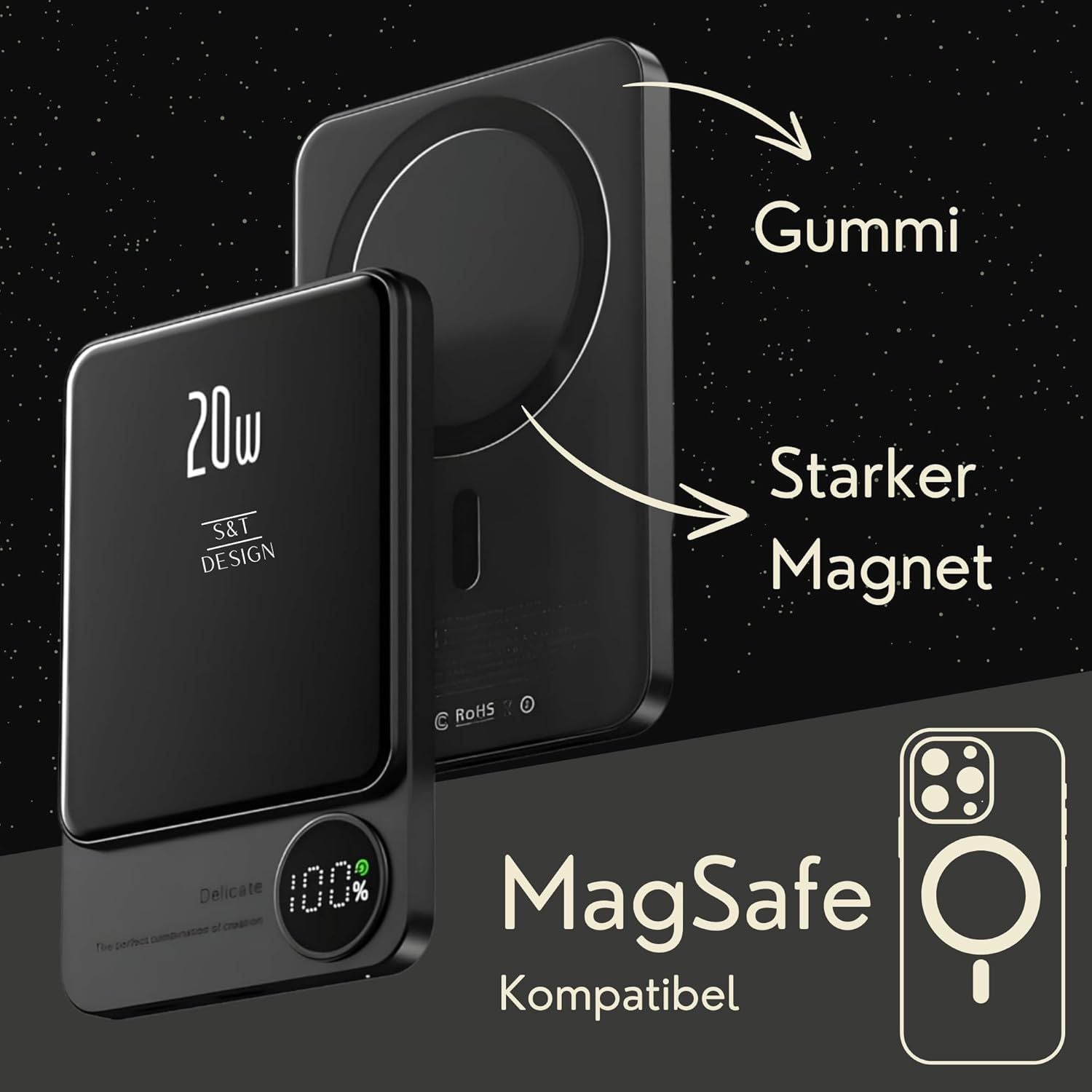 Magnetic Wireless Power Bank Q9 20W Plus Magnetic Wireless Power Bank Q9 20W Plus
