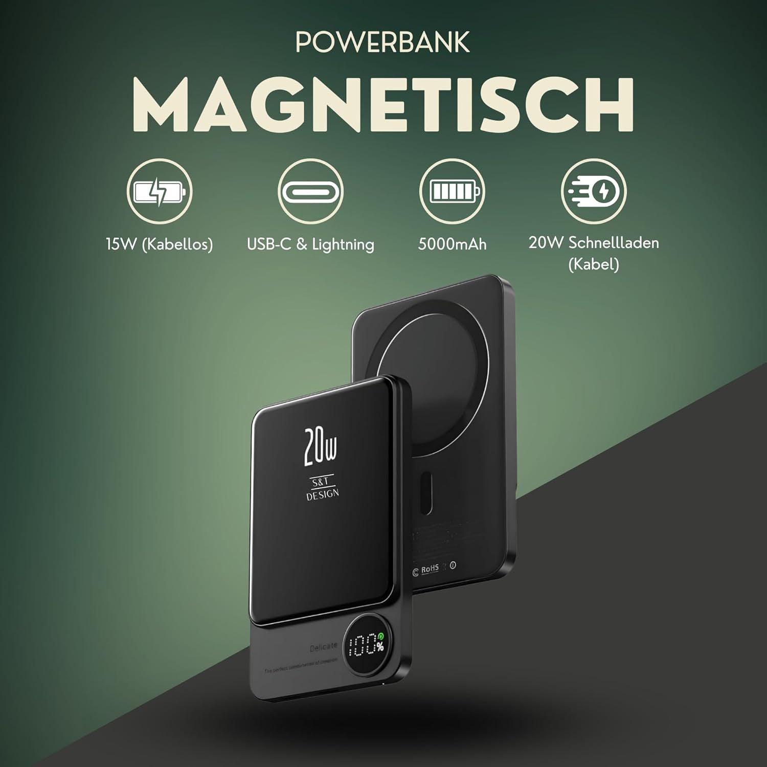 Magnetic Wireless Power Bank Q9 20W Plus Magnetic Wireless Power Bank Q9 20W Plus