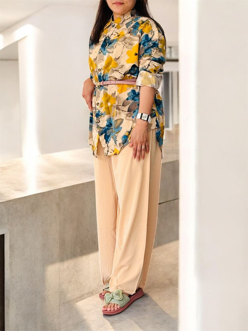 Billy Max 2 Pcs Floral Printed Full Sleeve Top And Pant Set T-0232 - TUZZUT Qatar Online Shopping