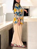 Billy Max 2 Pcs Floral Printed Full Sleeve Top And Pant Set T-0232 - TUZZUT Qatar Online Shopping