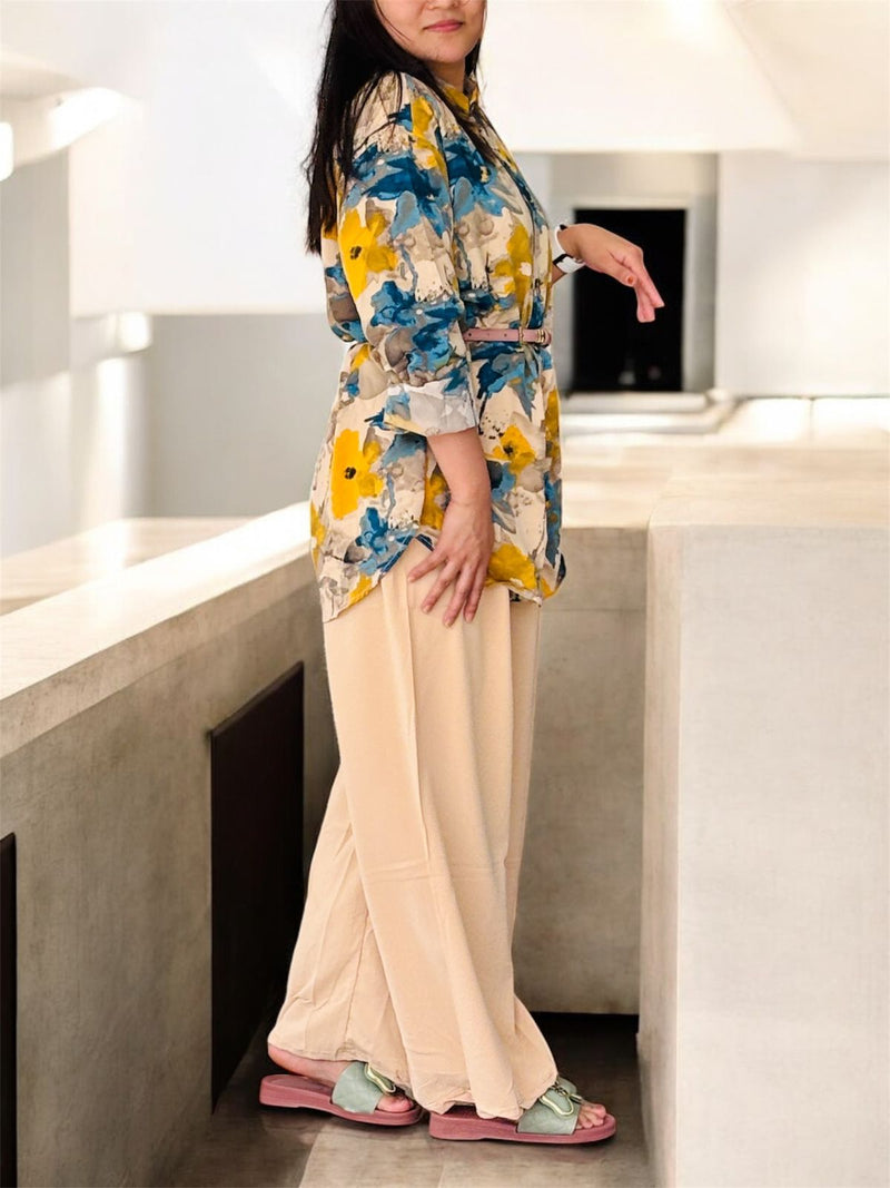 Billy Max 2 Pcs Floral Printed Full Sleeve Top And Pant Set T-0232 - TUZZUT Qatar Online Shopping