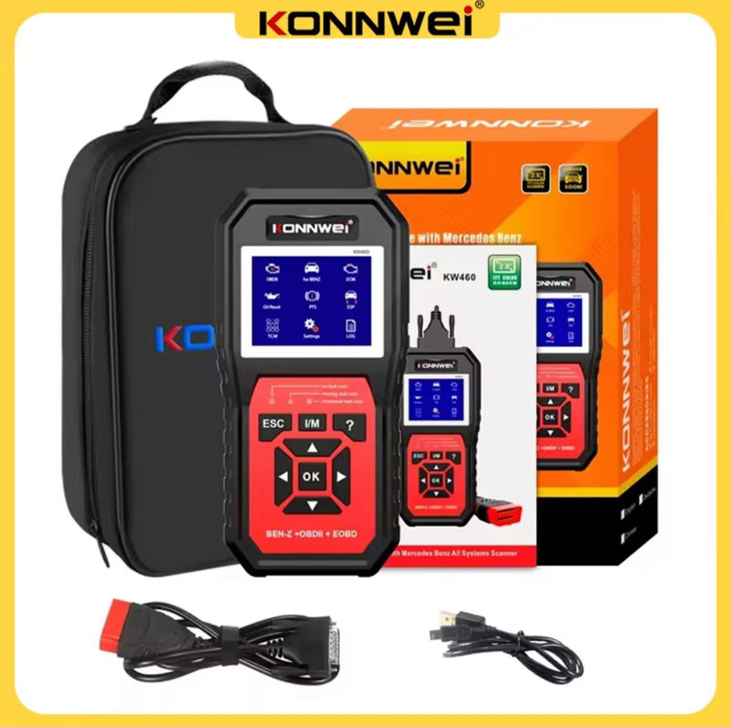 Konnwei kw460 OBD2 Scanner Auto Diagnostic Tool OBDII and EOBD Check Engine Code For Mercedes Benz - TUZZUT Qatar Online Shopping