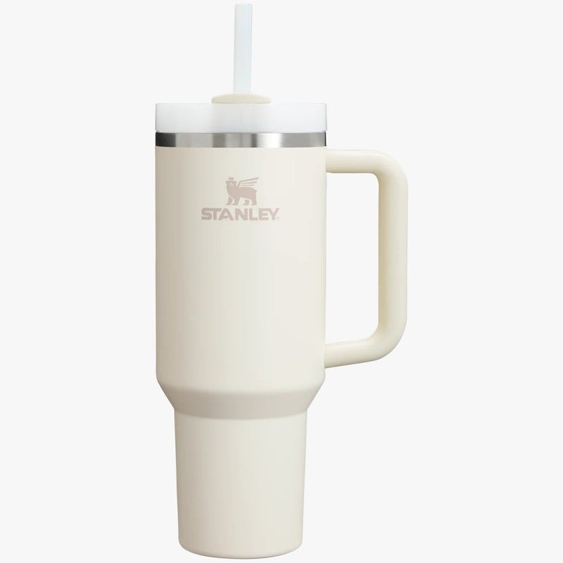 Stanley Vacuum Insulated Tumbler with Lid and Straw for Water 1.18L (Cream) - TUZZUT Qatar Online Shopping