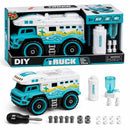 Kids DIY Camper Truck Toy Set with Light, Sound & Ice Cream Accessories