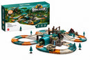 Dino Track 155-Piece DIY Flexible Dinosaur Racing Track Set with 2 Battery-Powered Dinosaur Cars – Ages 3+
