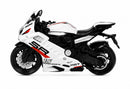 1:12 Scale Kids Die-Cast Racing Motorcycle Toy with Inertial Pull-Back Function – White