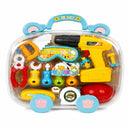 32-Piece Kids Pretend Play Tool Set with Electric Drill, Safety Gear & Portable Storage Case