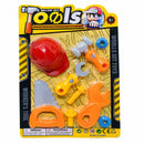 Kids Pretend Play Construction Tool Set with Safety Helmet, Saw, Hammer & Wrench