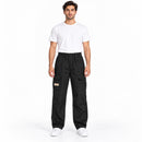 Men’s Black Straight-Leg Cargo Trousers with Elastic Waistband WE3687