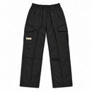 Men’s Black Straight-Leg Cargo Trousers with Elastic Waistband WE3687
