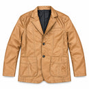 Men's Camel Brown Faux Leather Blazer Jacket BL566