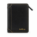 Black Zip-Around Wallet with Contrast Stitching BB5486