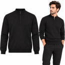 Men's Classic Black Half-Zip Sweatshirt WE3277