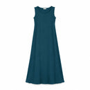 Women's Sleeveless Round Neck A-Line Maxi Dress T-106