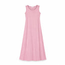 Women's Sleeveless Round Neck A-Line Maxi Dress T-106