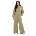Women's R-Letter Sweatshirt & Wide-Leg Pants 2-Piece Set T-0624