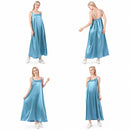 3Pcs Women's Spaghetti Strap A-Line Maxi Dress T-0334