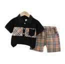 Summer Casual Fashion Plaid Top & Shorts Sets 2-3Y 276975 - TUZZUT Qatar Online Shopping
