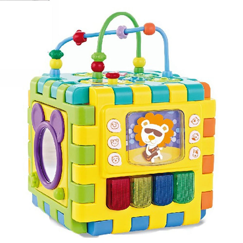 6 in 1 Baby Toddler Activity Cube Infant Development Toys, Early Educational Learning Play Cube Toy S5023562