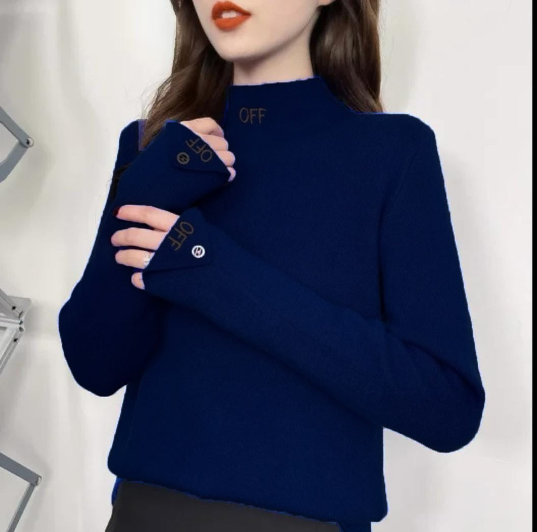 Women's Fashion Full Sleeve High Neck T-Shirt S4774348 Women's Fashion Full Sleeve High Neck T-Shirt S4774348