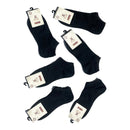 6 Pairs Low Cut Black Ankle Short Cotton Socks 6748 - TUZZUT Qatar Online Shopping