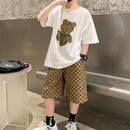 Cartoon Patchwork Boys T-shirt and Shorts Set  262207 - TUZZUT Qatar Online Shopping