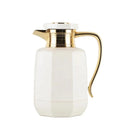 Premium Arabic Coffee Tea Pot Vacuum Flask 2 Pcs Gift Set (1.0L +07L) - White - TUZZUT Qatar Online Shopping